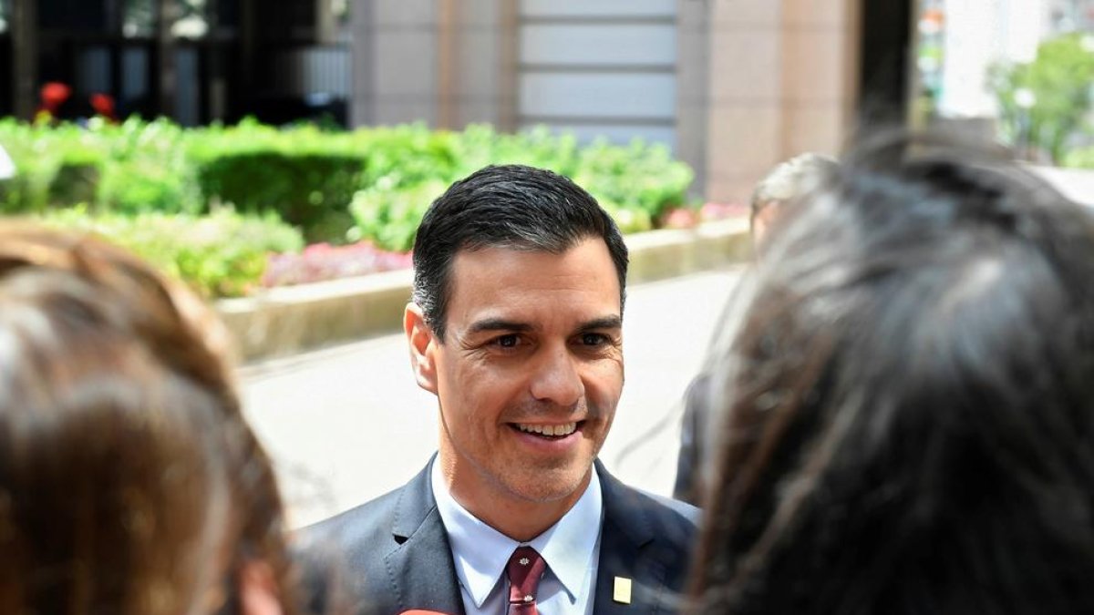 El presidente del Gobierno en funciones, Pedro Sánchez, ayer en Bruselas.