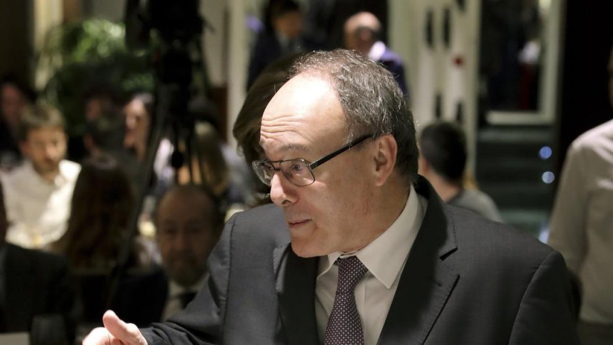 Luis María Linde, ayer, en Madrid.