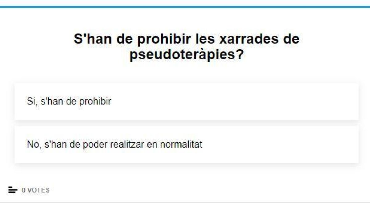 ENQUESTA: S'han de prohibir les xarrades de pseudoteràpies?