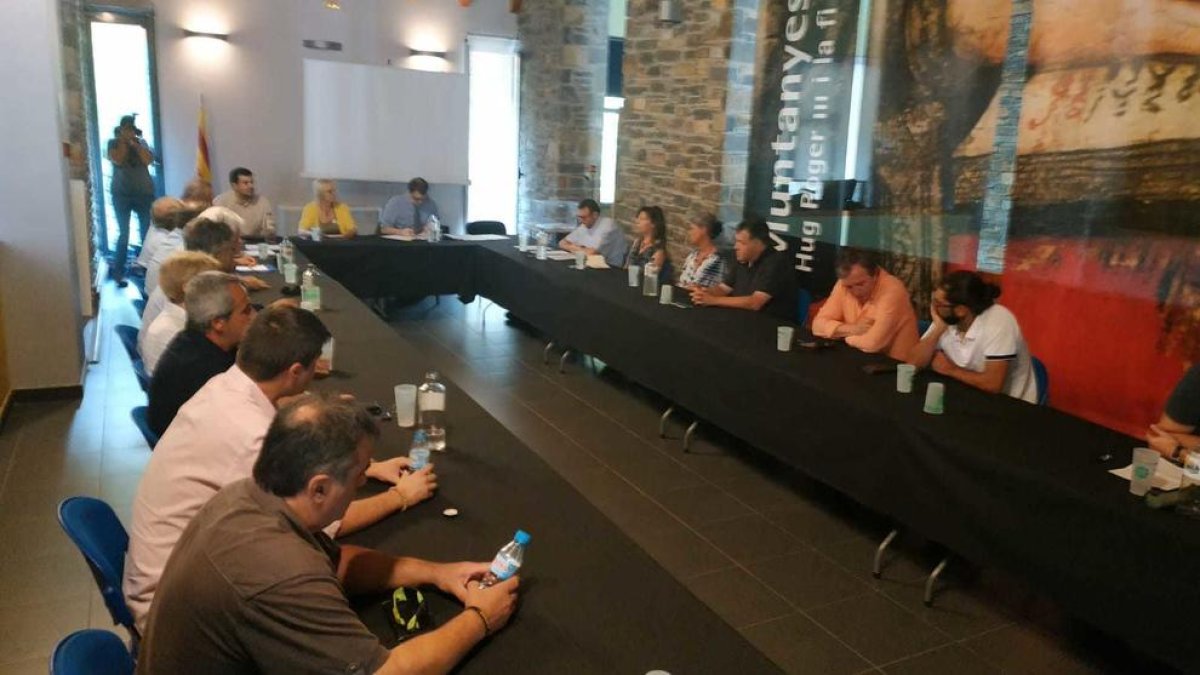 Un momento del pleno extraordinario del Consejo Comarcal del Pallars Sobirà.