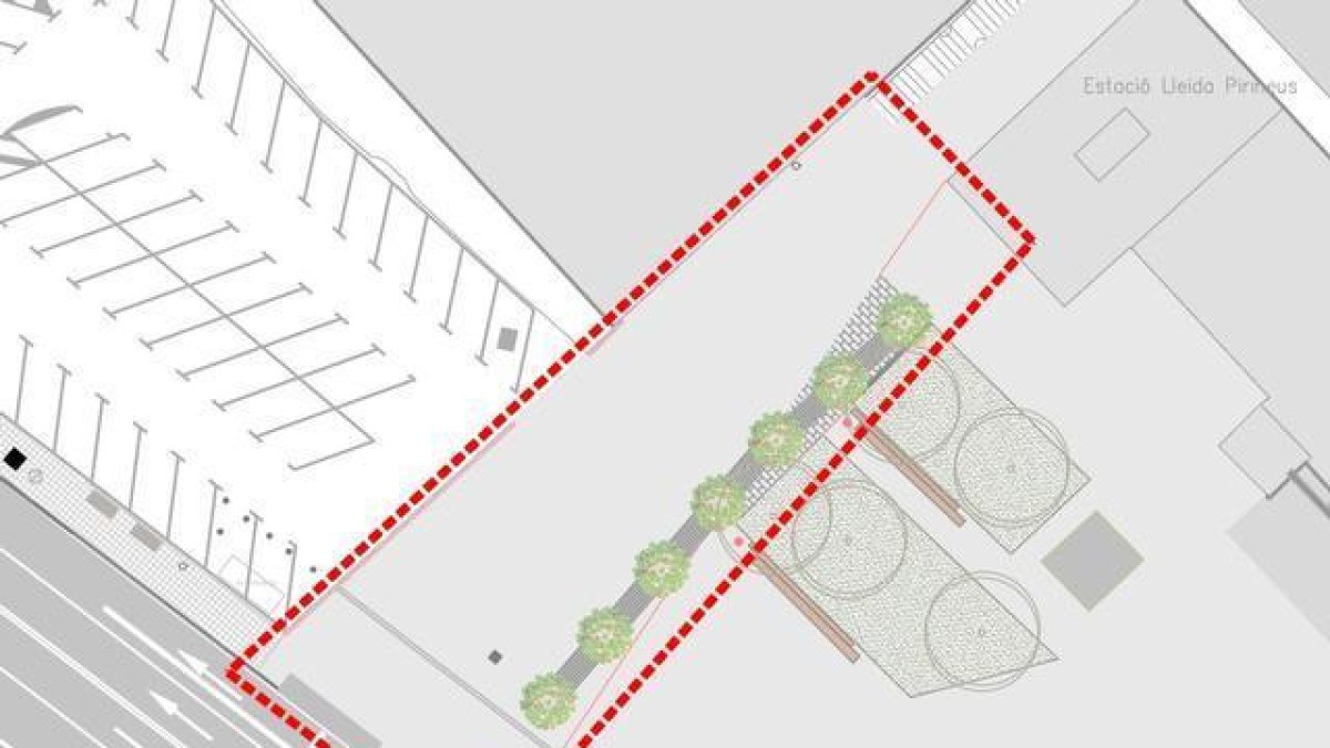 La Paeria dotarà d'ombra l'accés a la passarel·la de l'estació de trens