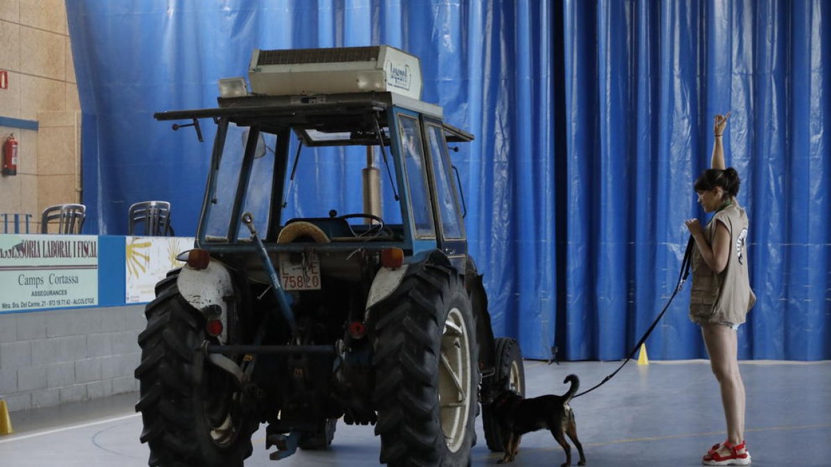 Tommy y Mònica García durante su participación en la prueba del Estatal en Alcoletge.