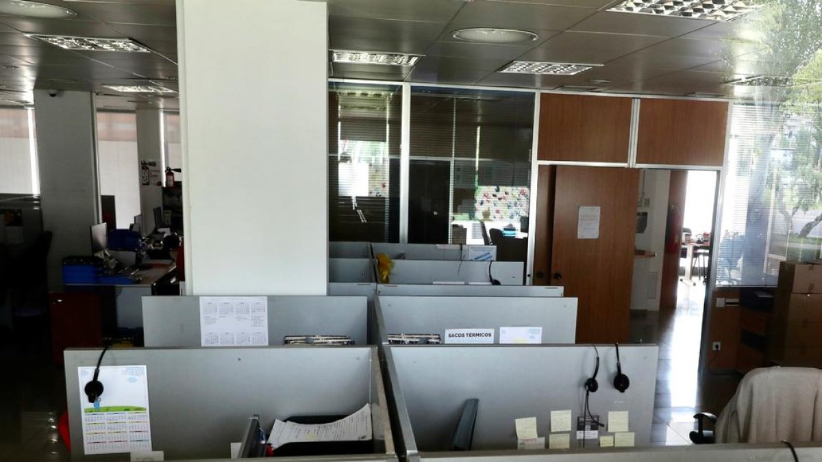 Vistas del interior de la sede de Licenci en Zaragoza.