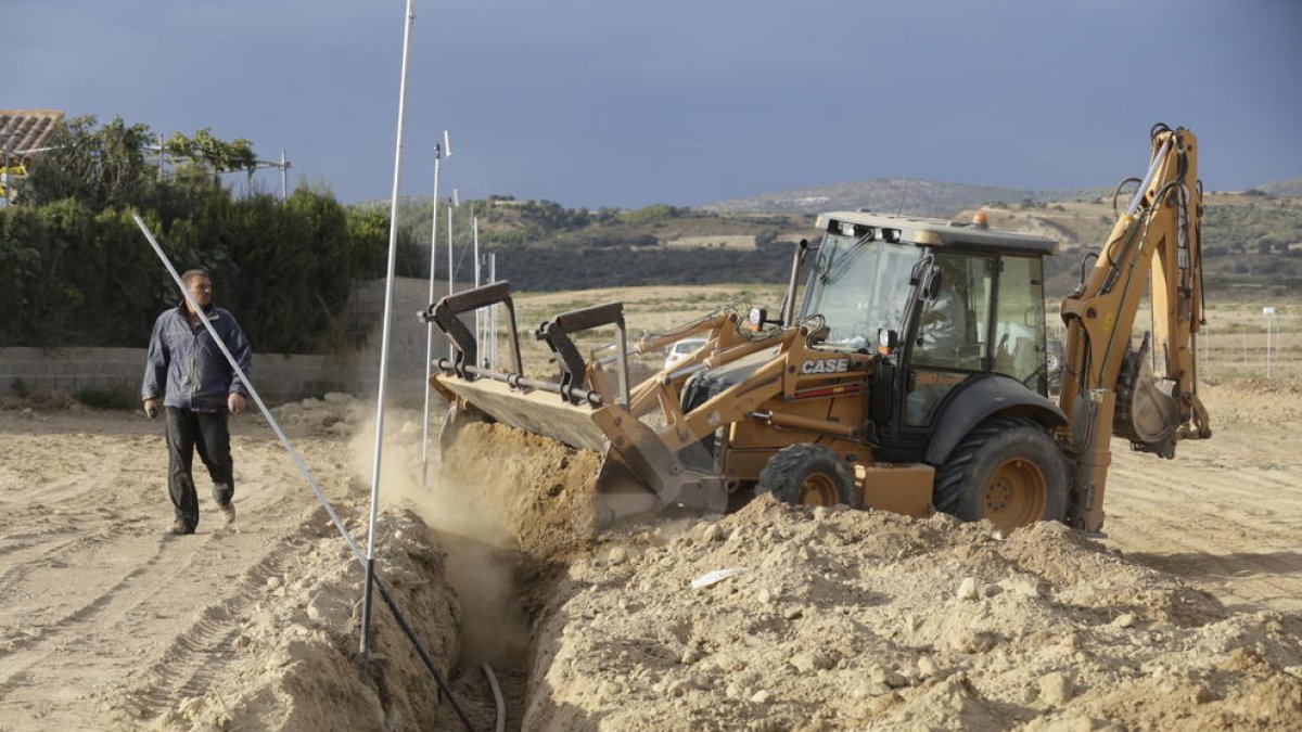 Instal·lació de regadiu al municipi de Balaguer.
