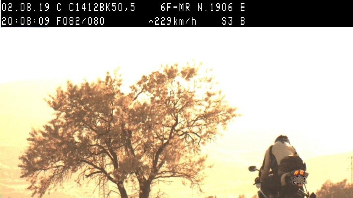 La imagen del radar de los Mossos d'Esquadra.