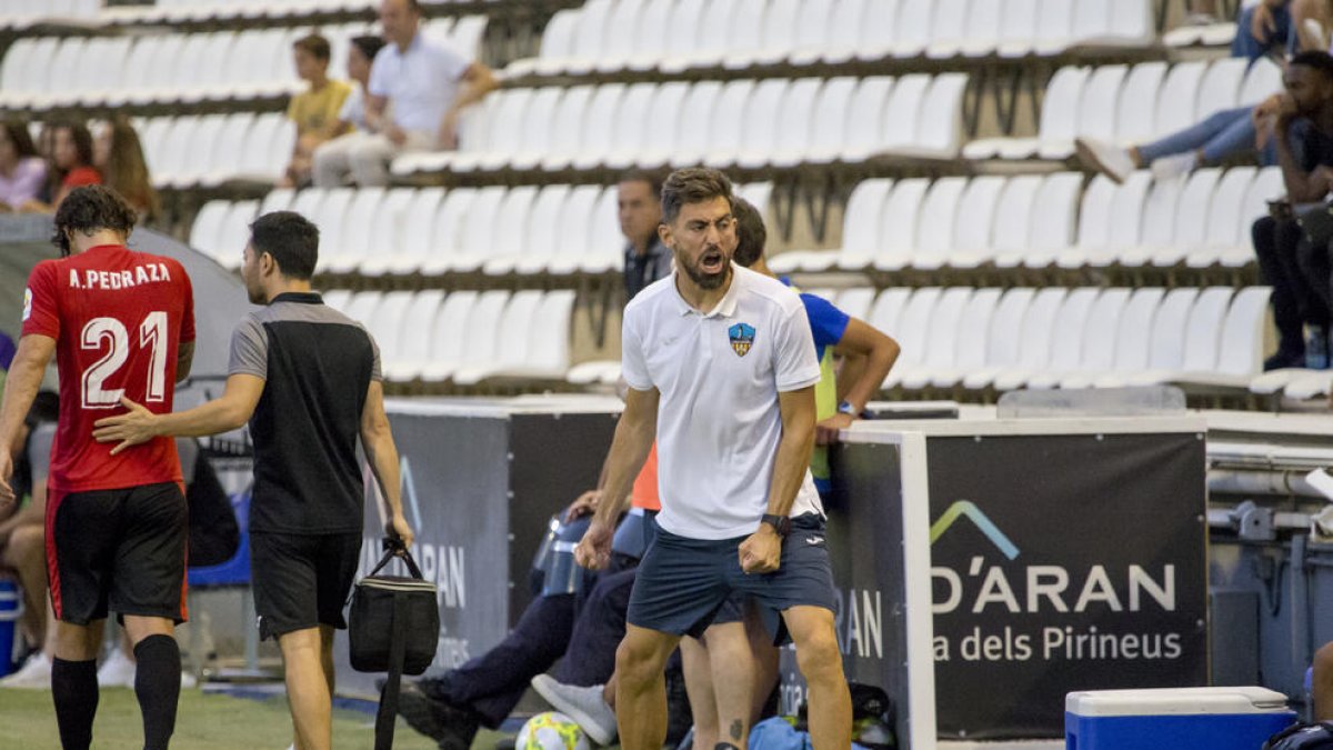 Molo hace un gesto de enfado el pasado domingo.