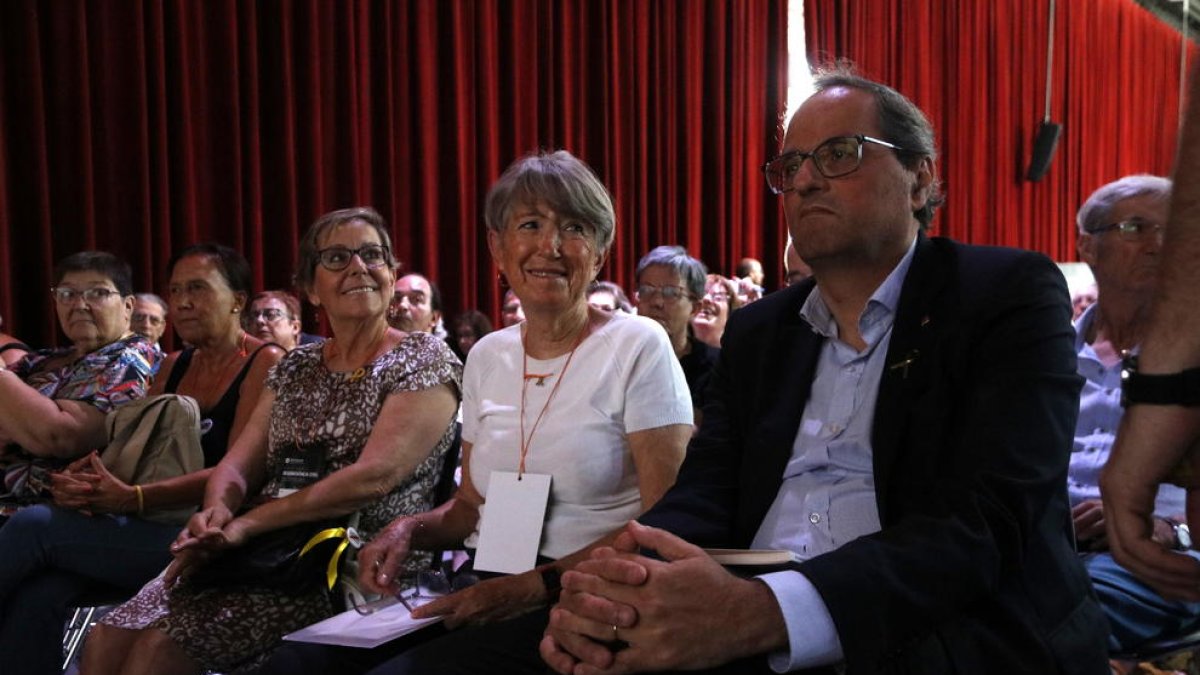 El president de la Generalitat, Quim Torra, en un moment de les jornades sobre desobediència civil.
