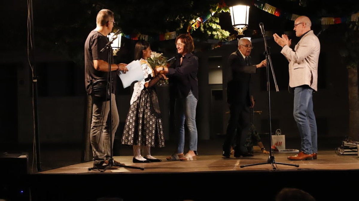 La lectura del pregó de Josep Ramon Ibarz i la proclamació de la pubilleta, ahir a Lleida.