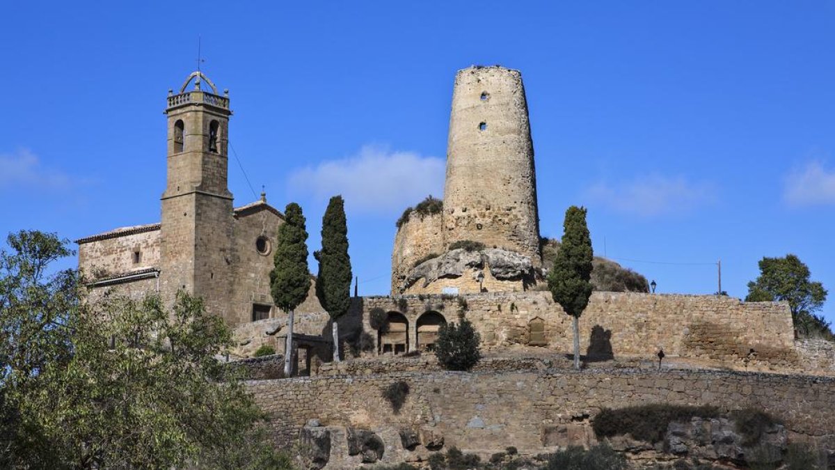 Vista de Biosca, un municipi de la Segarra amb només 181 veïns.