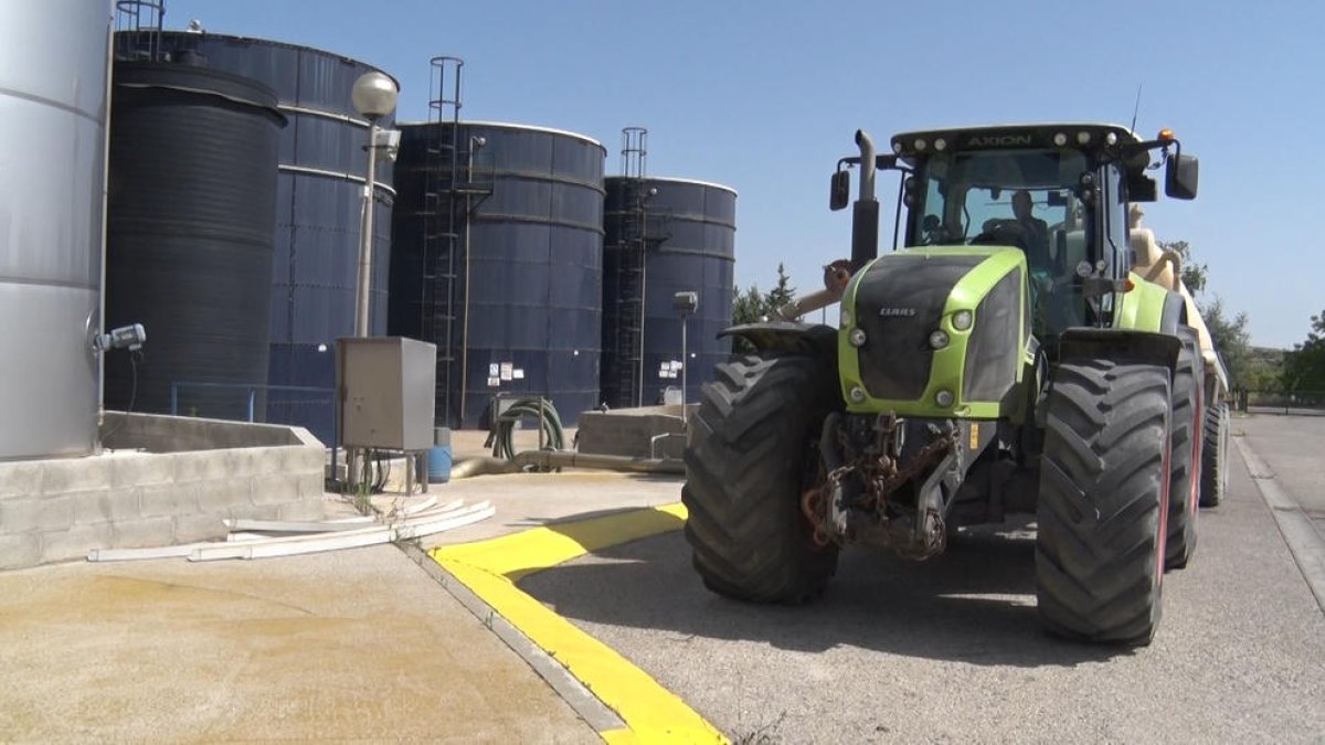 Imagen reciente de la planta de purines de Tracjusa, en Juneda.