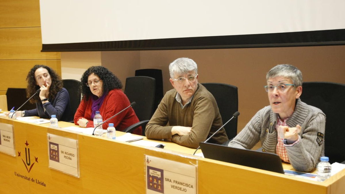 Un momento de la jornada sobre víctimas de violencia de género y trabajo, ayer en la UdL.