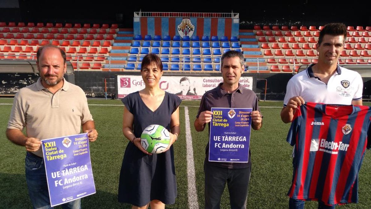 Gerard Caro, Alba Pijuan, Xavier Rossell-Aparicio y Josep Boté, ayer en la presentación del torneo.