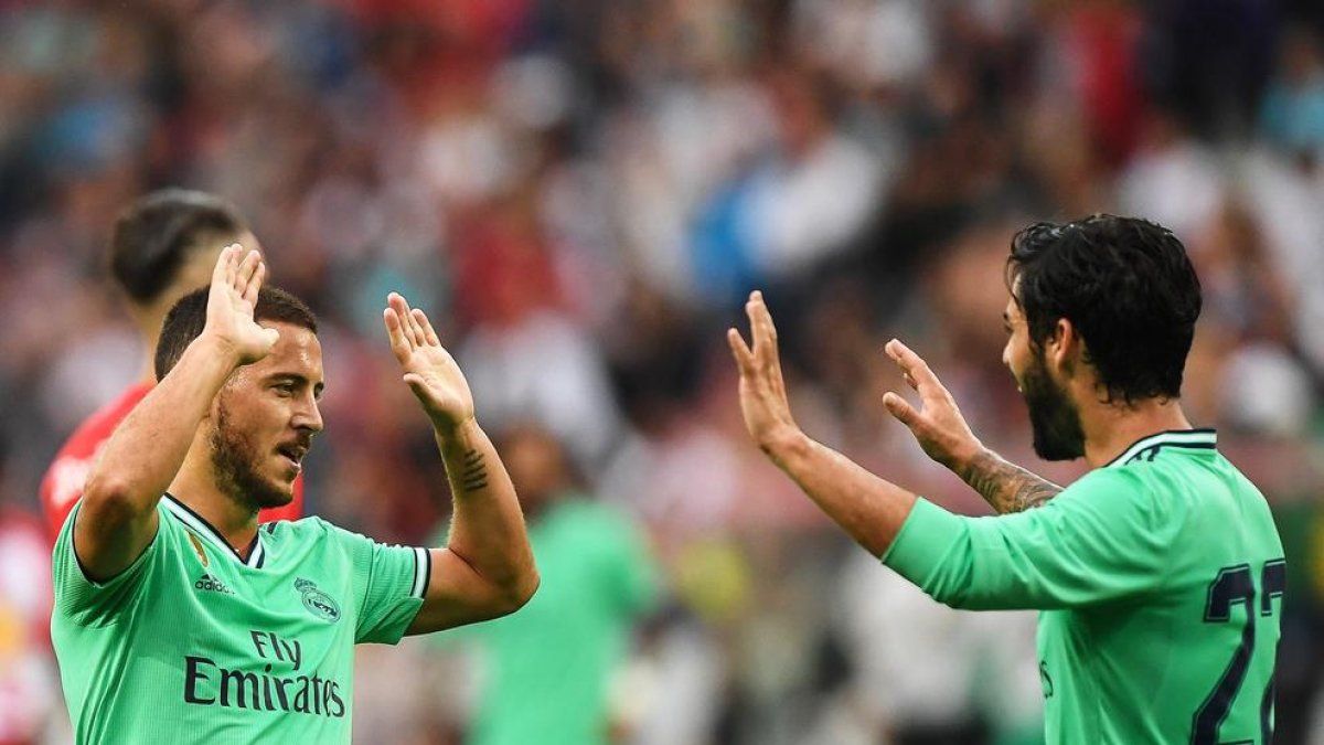 Hazard conduce al Madrid a la victoria ante el Salzburgo (0-1)