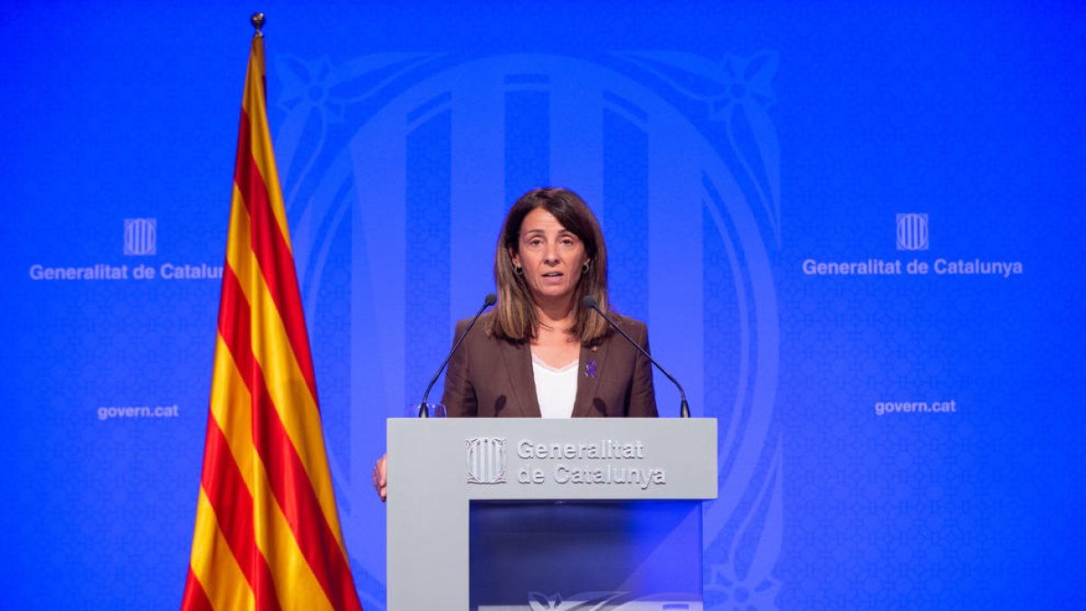 La portaveu del Govern, Meritxell Budó, després d’un Consell Executiu.