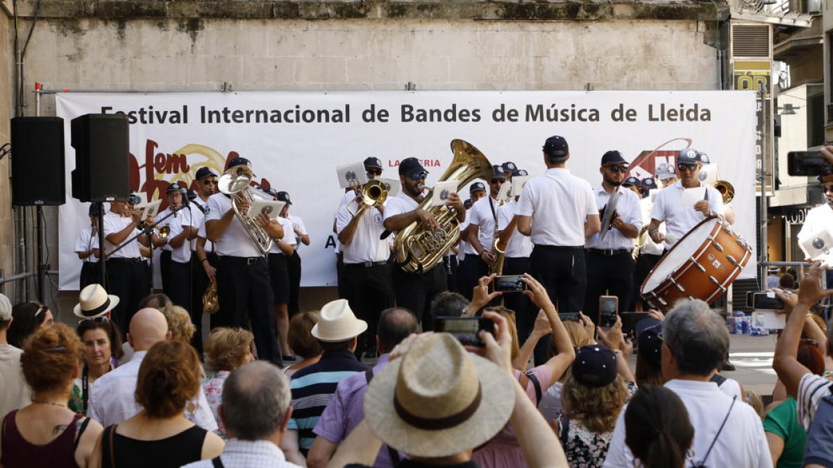 La banda de Cisternino, el viernes en La Granja d’Escarp.