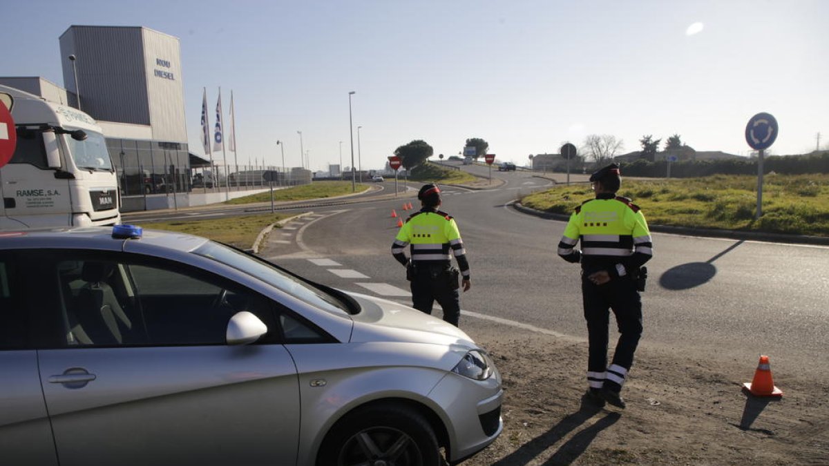 Imagen de archivo de un control de los Mossos d’Esquadra.