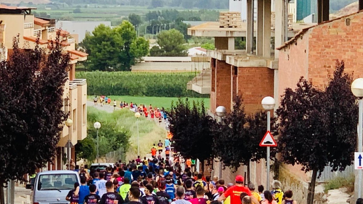 Un moment de la cursa, que es va celebrar ahir a Alcoletge.