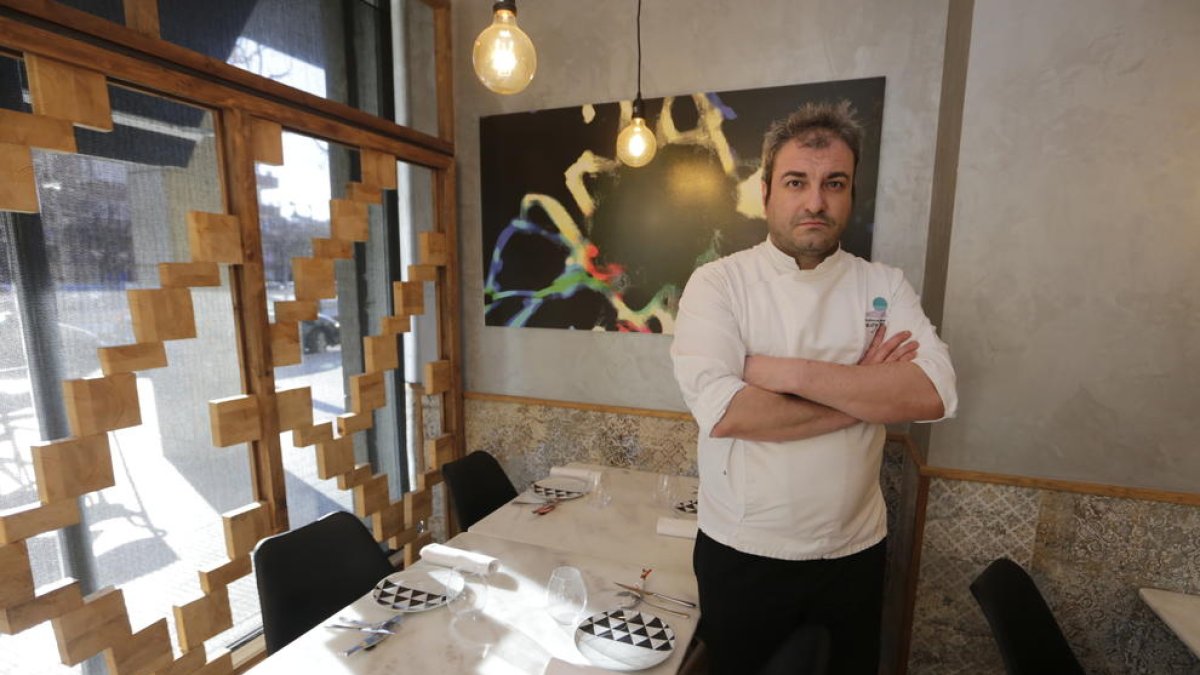 David Molina, ahir al seu restaurant Cràpula, es va mostrar molt il·lusionat amb el nou projecte.