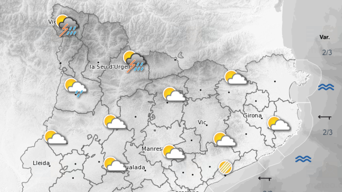 Arranca la setmana amb pluges i temperatures més baixes