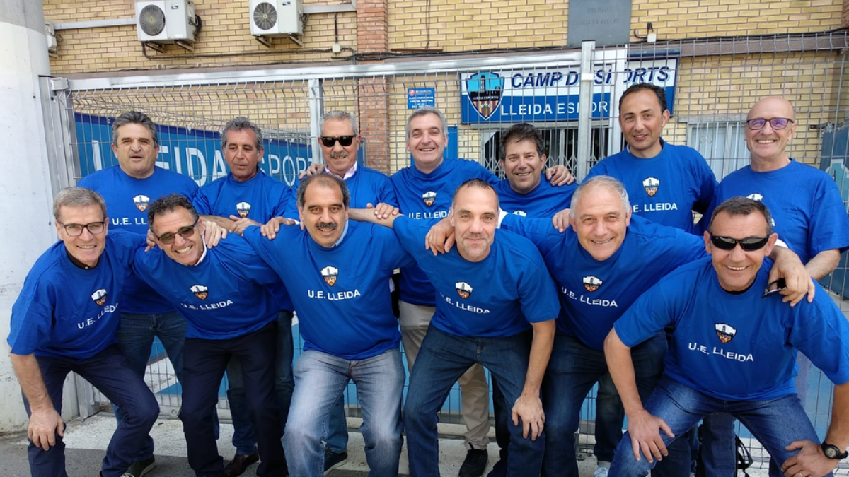 Reencuentro de exjugadores de la UE Lleida de los años 80 y 90