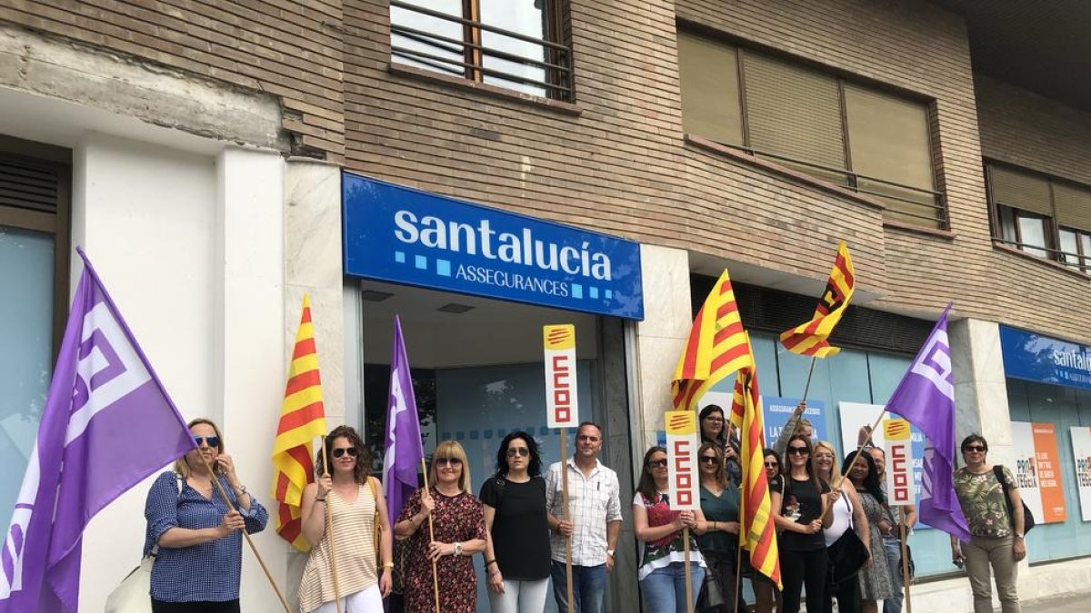 Concentració dilluns dels treballadors afectats a Lleida.
