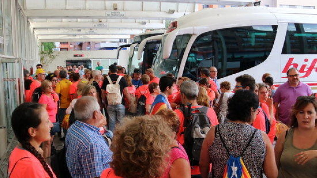 Manifestantes de la Diada el año pasado.
