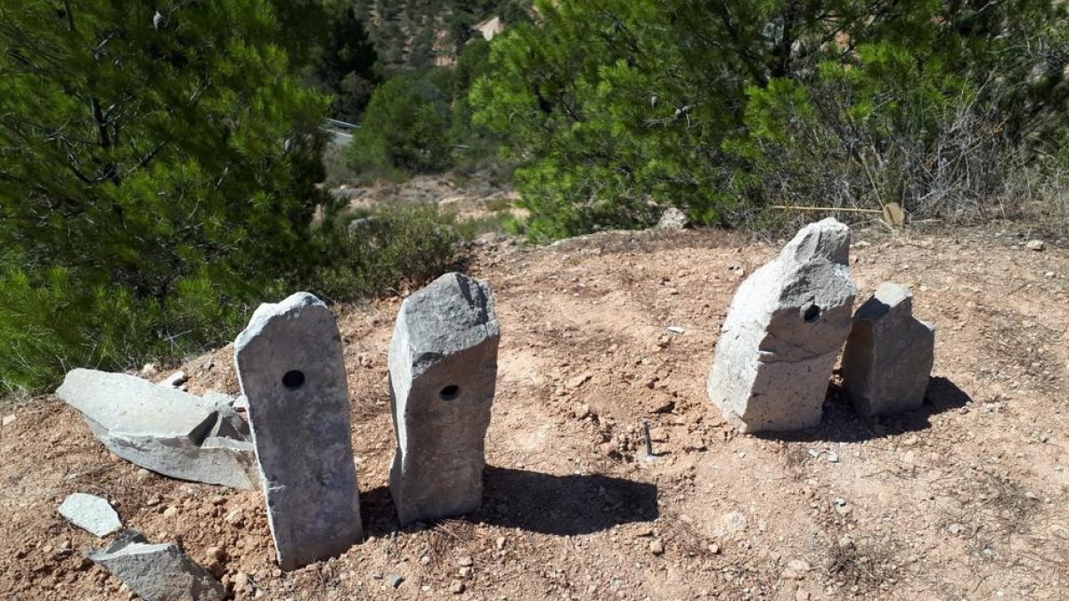 La obra ‘Punts Suspensius’ que se destrozó el fin de semana.