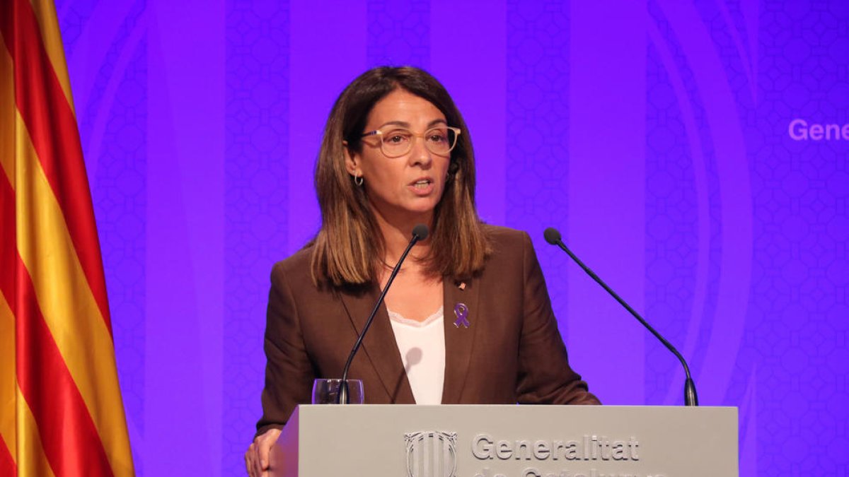 La consellera de Presidencia y portavoz del Govern, Meritxell Budó, ayer.