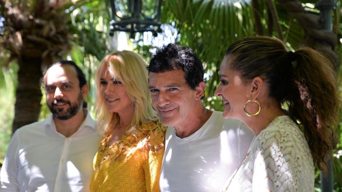 Banderas, ayer durante la rueda de prensa previa a la Gala Starlite.