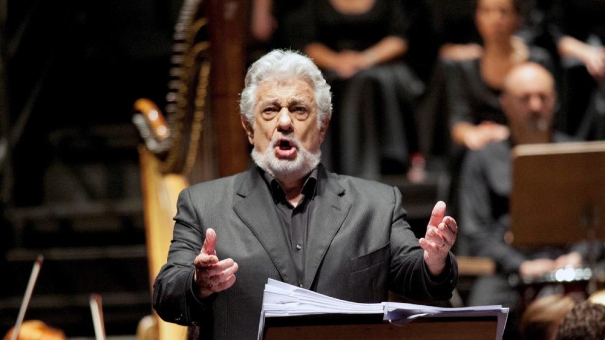 El tenor Plácido Domingo, durant la seua interpretació de l’òpera ‘Thaïs’, de Jules Massenet.