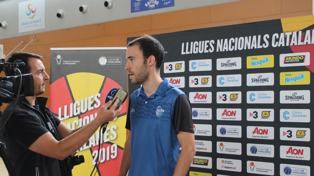 Bernat Canut durante la presentación de la Lliga Catalana.