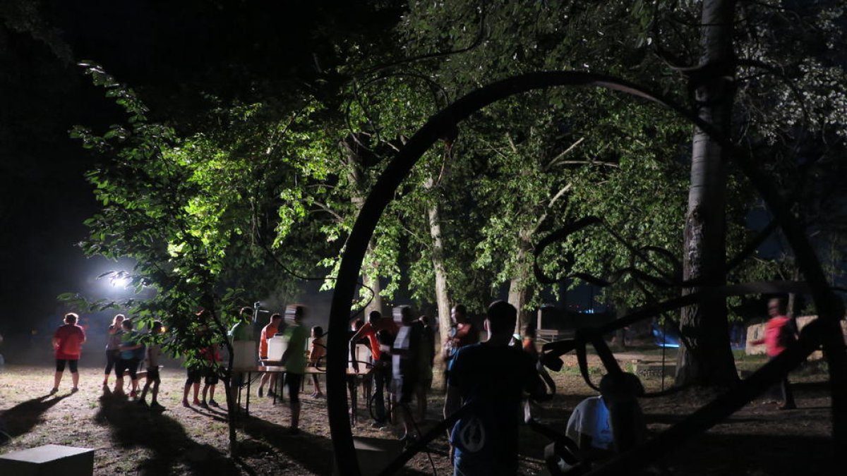 Un momento de la marcha por la Banqueta de Juneda.