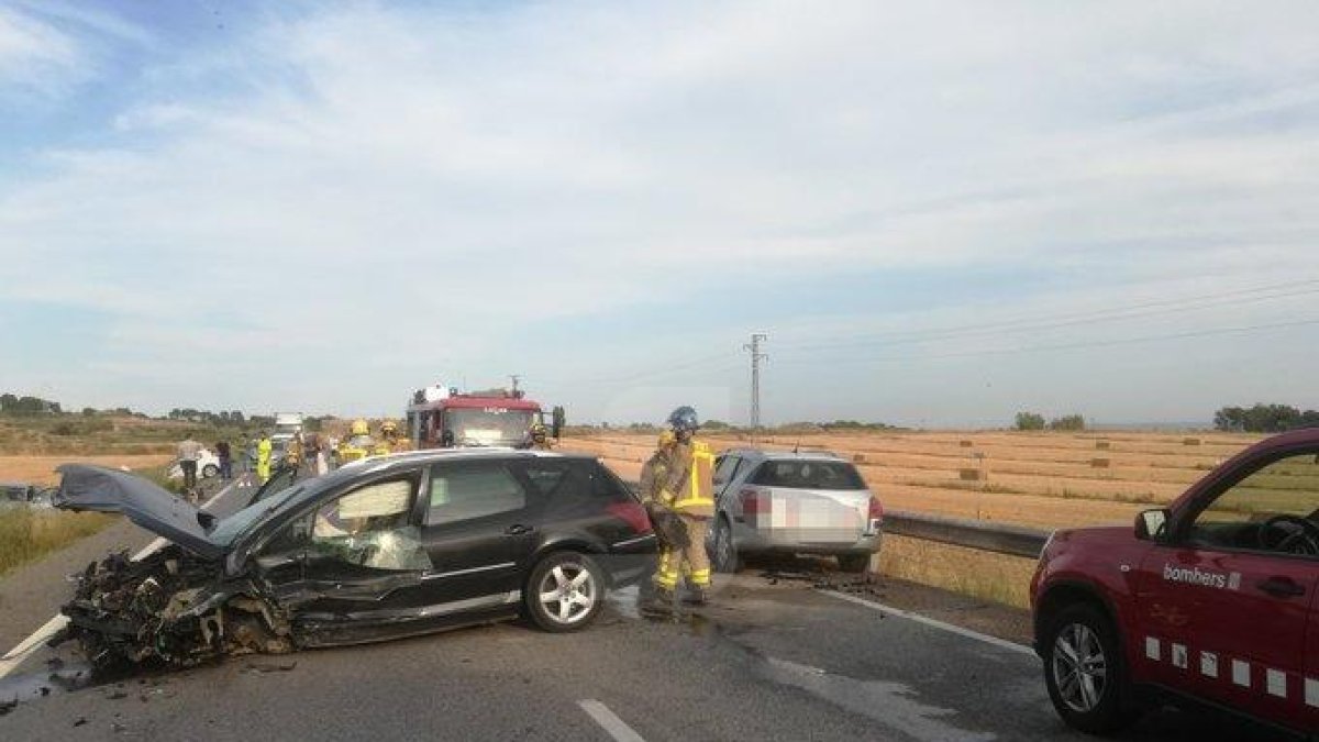 Imagen del accidente en la N.240