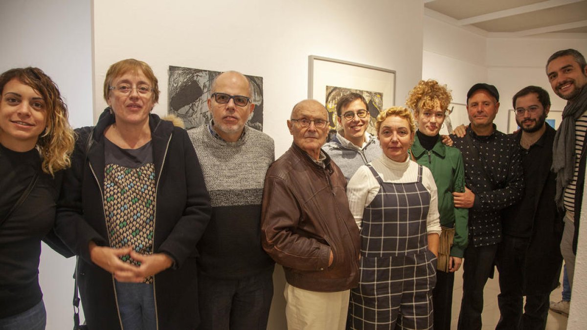 Inauguració ahir a l’Espai Guinovart de l’exposició, que podrà visitar-se fins al 23 de febrer.