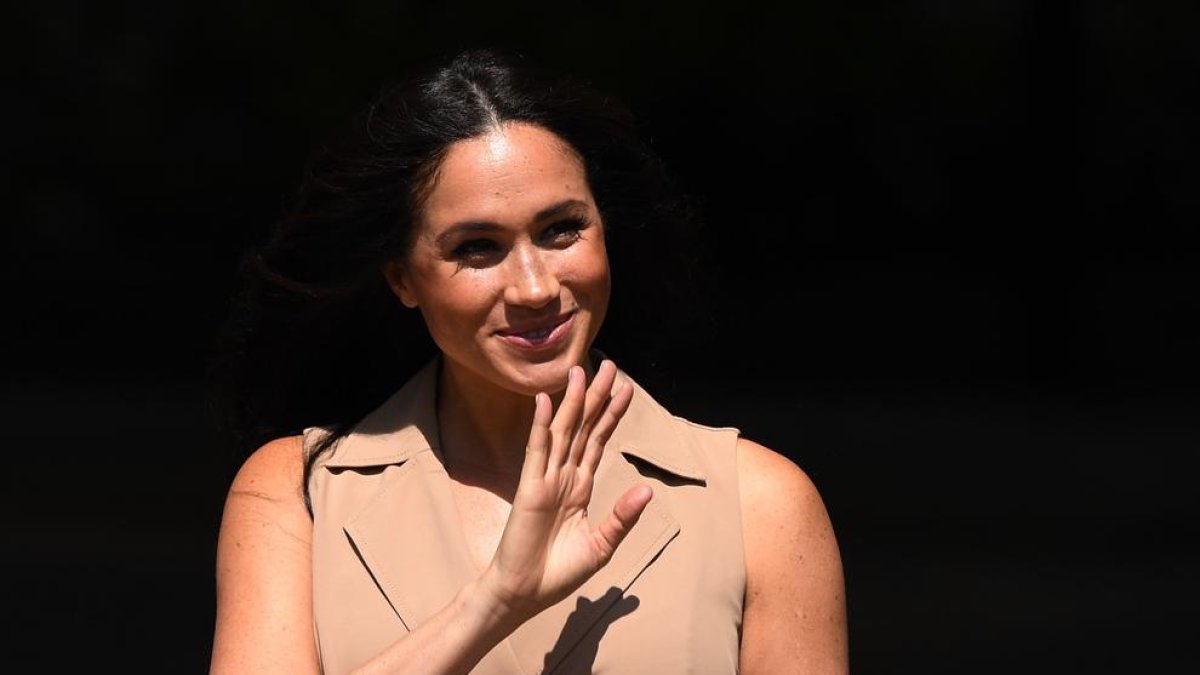 La duquesa de Sussex, Meghan Markle, ayer.