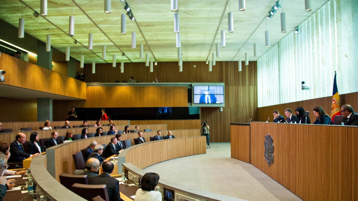 Una sessió ordinària del parlament andorrà.