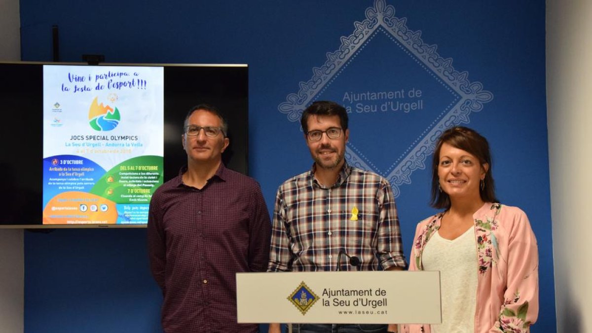 Un moment de la presentació dels Special Olympics, ahir a la Seu.