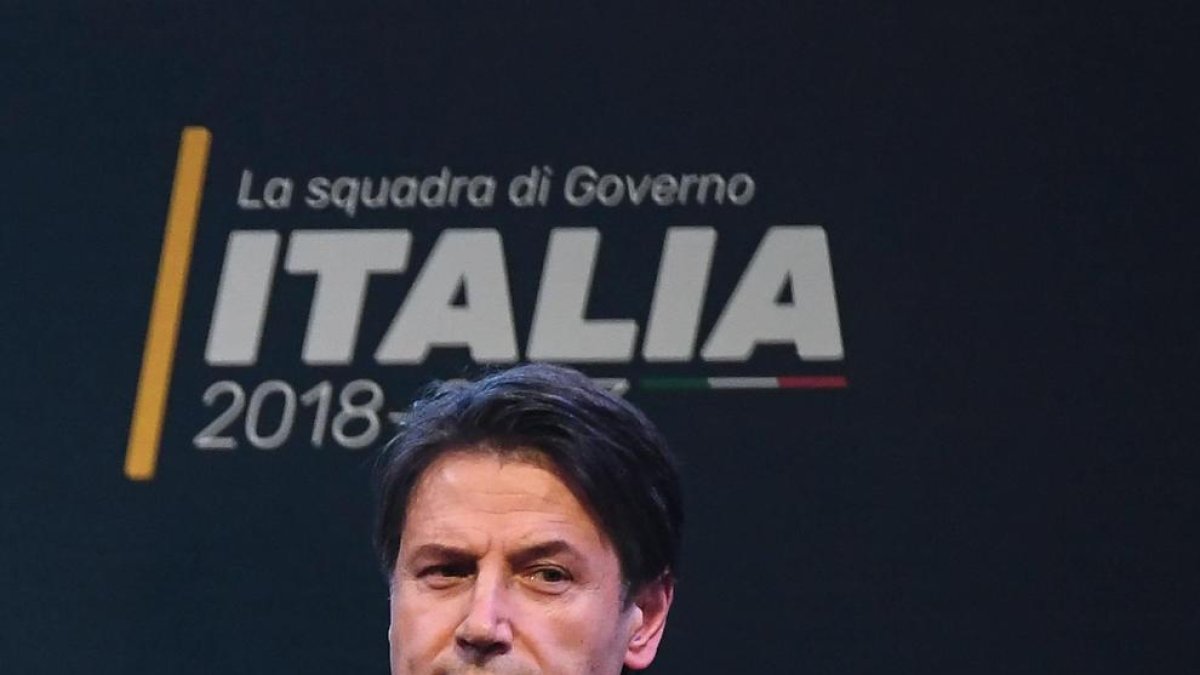 Giuseppe Conte, al març, durant un acte de campanya de l’M5E.
