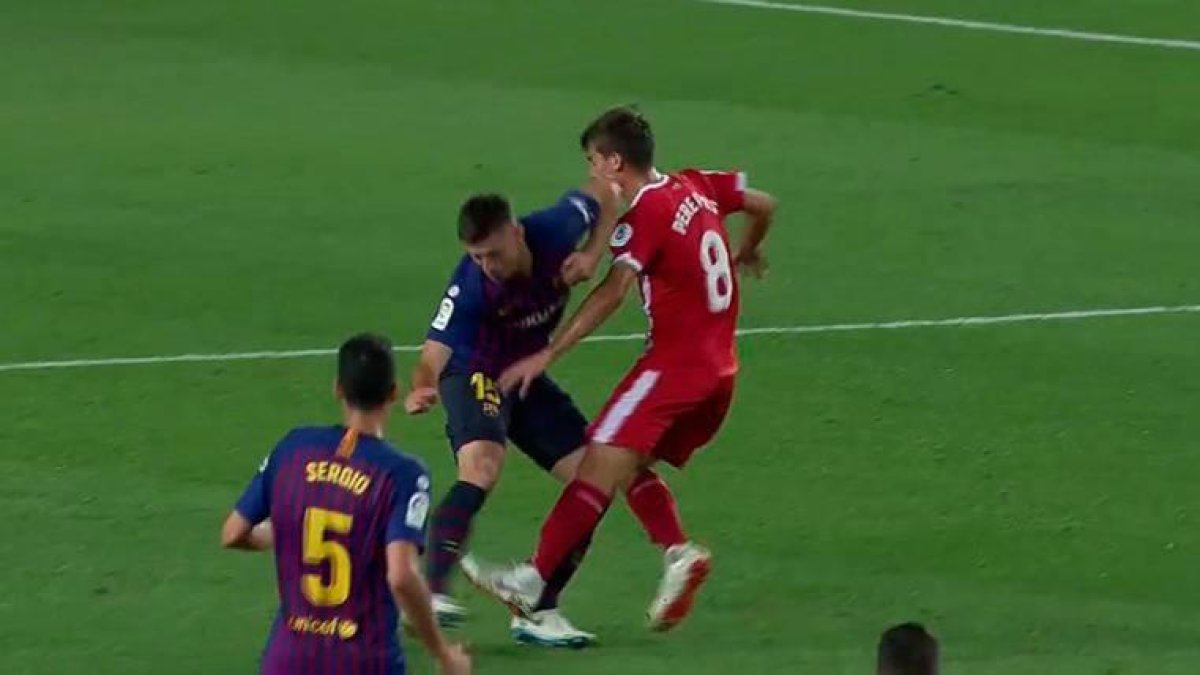 La jugada de l’expulsió de Lenglet.