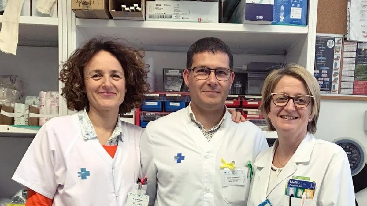 Els responsables del projecte al CAP de Balàfia.