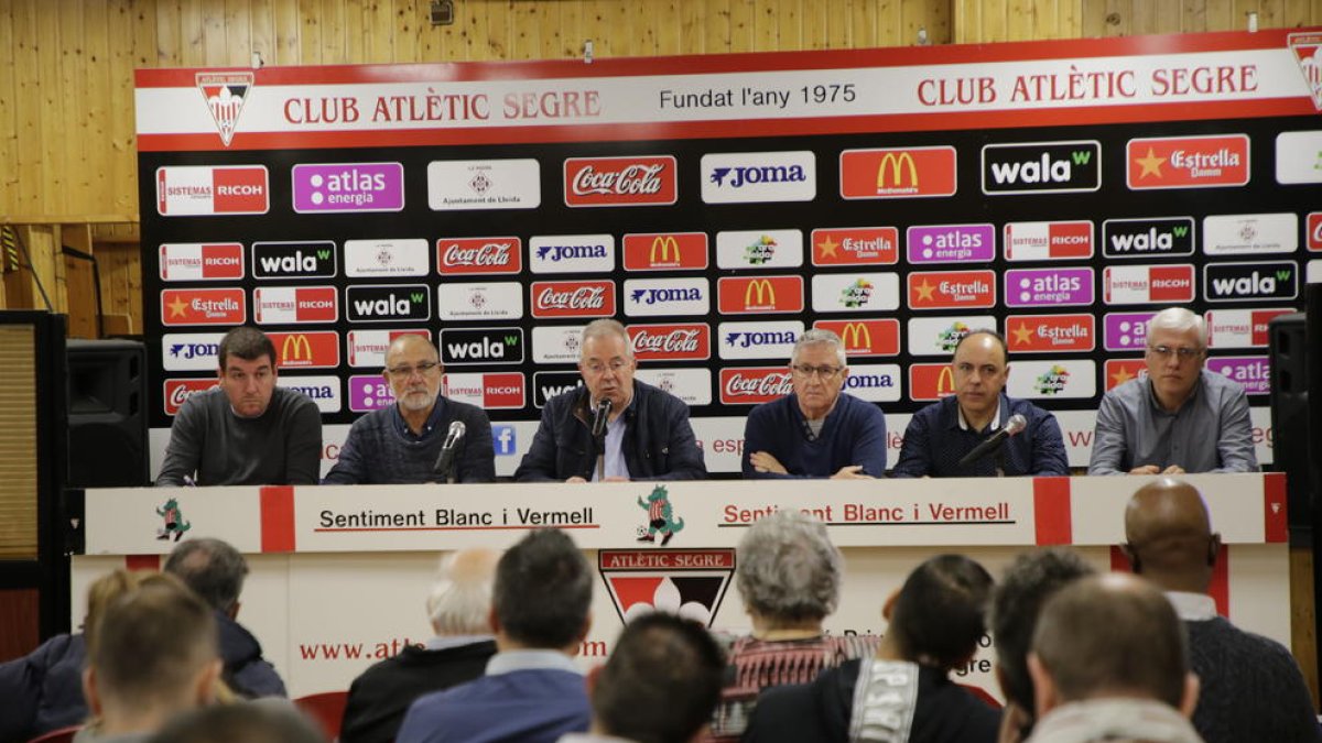 Una vista de l’assemblea de socis de l’Atlètic Segre celebrada ahir.
