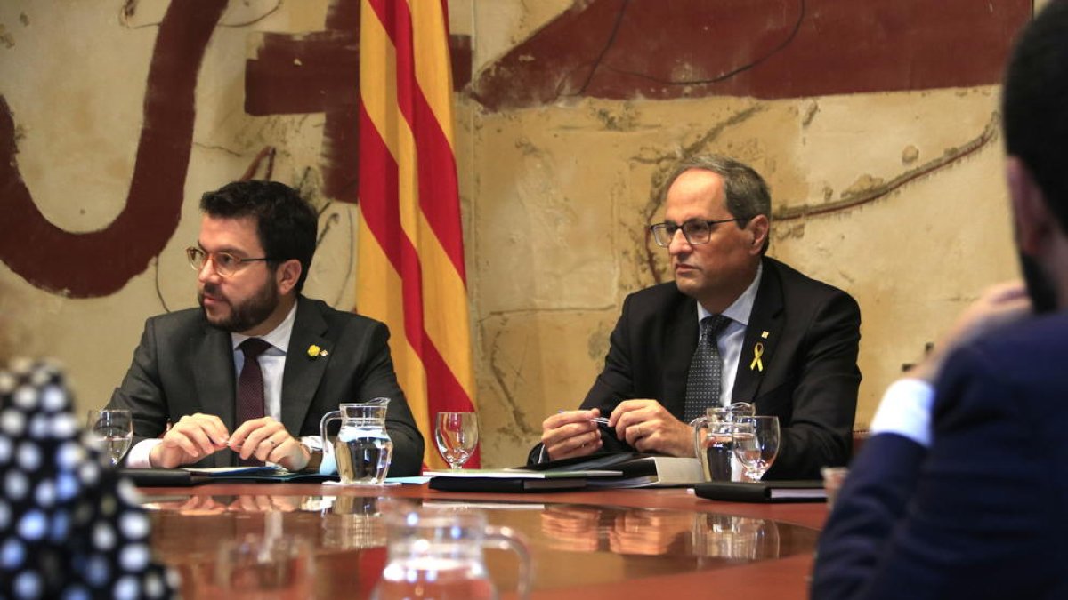 Un momento de la reunión del Govern.