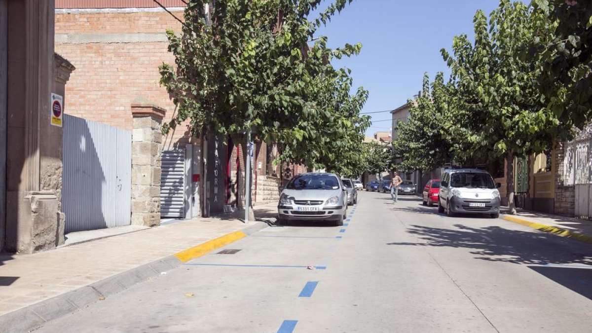Las zonas azules de estacionamiento que se han habilitado en Guissona.