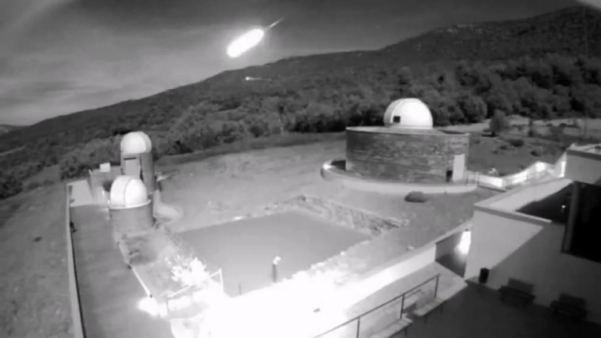 Imagen del bólido desde el Parc Astronòmic.