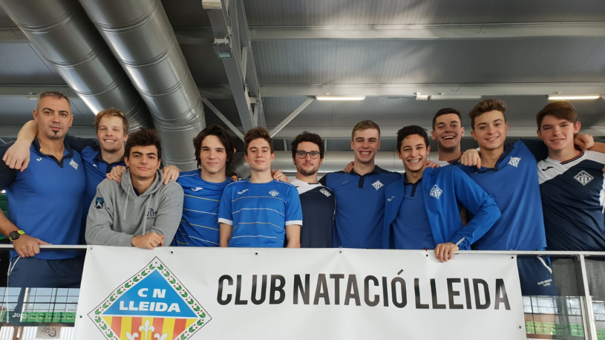 El equipo que presentó el CN Lleida en la Copa de España.