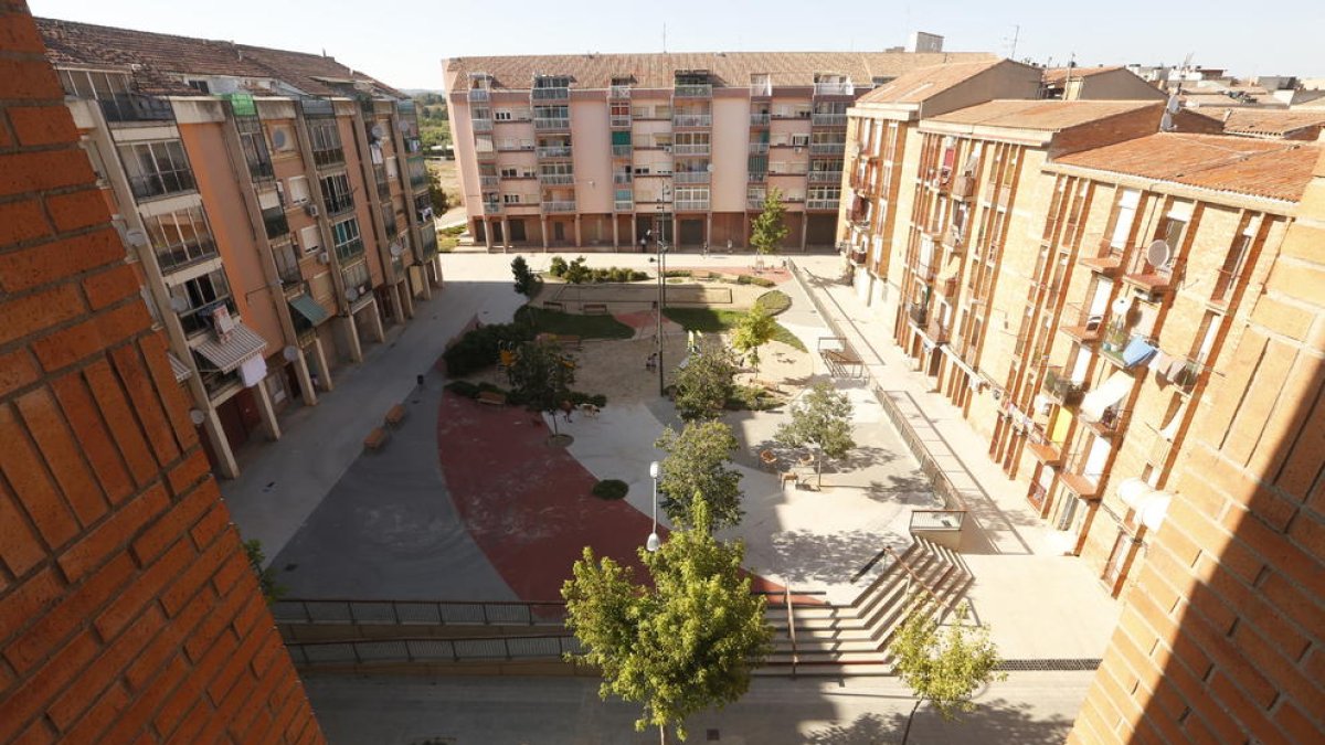 Aspecte actual de la plaça Balàfia, ahir a la tarda.