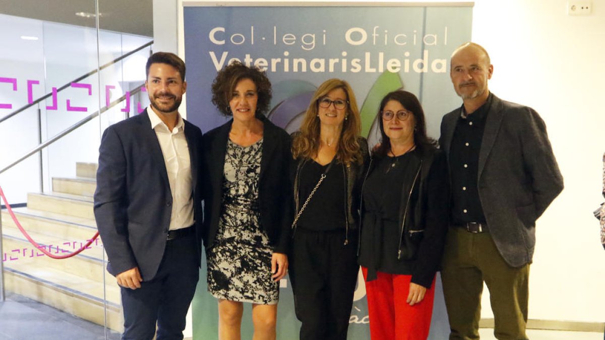Algunos de los participantes en la cena de Sant Francesc del Col·legi de Veterinaris de Lleida.