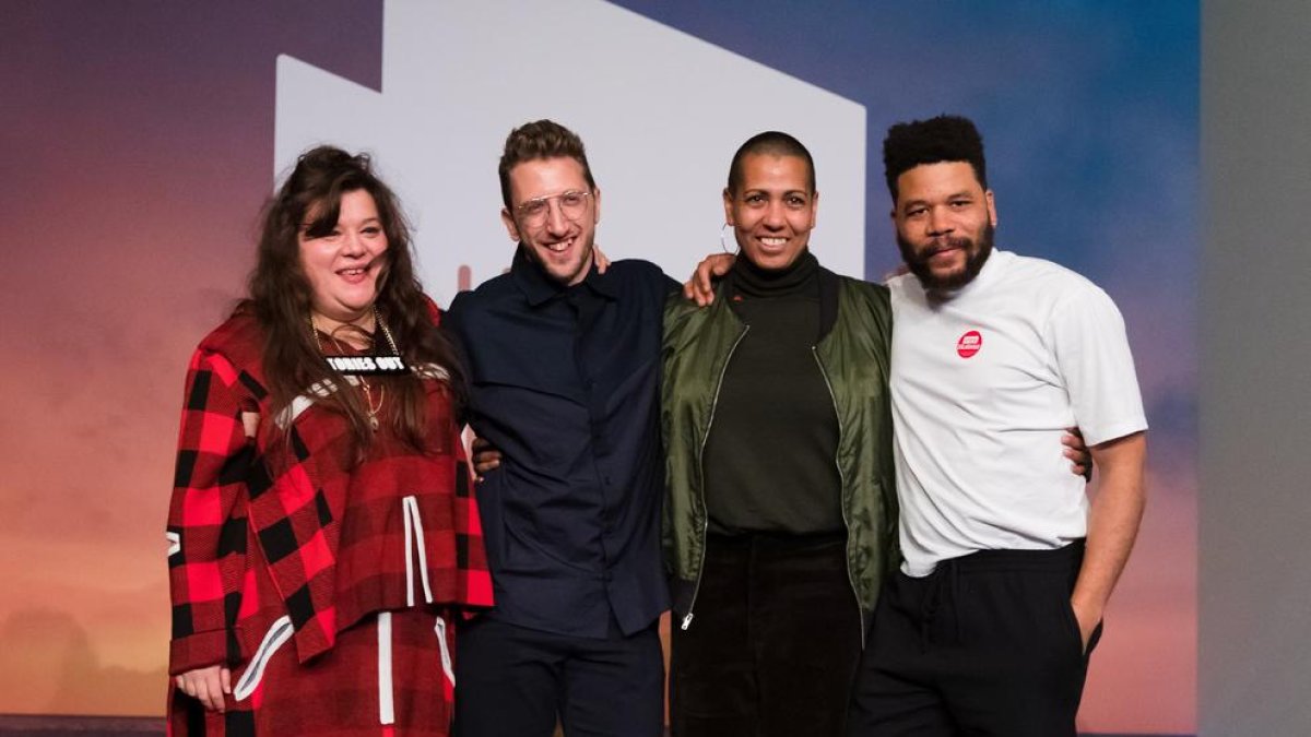 Los cuatro ganadores del premio británico de arte contemporáneo.