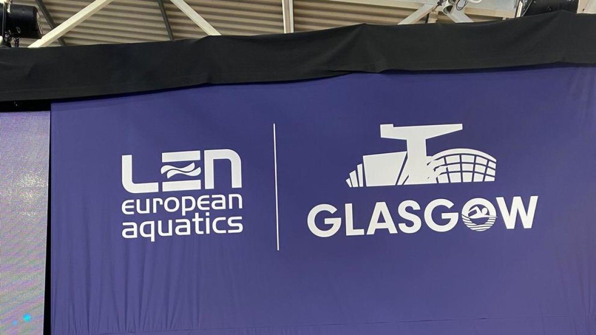 Quatre representants del CN Lleida, ahir a Glasgow.
