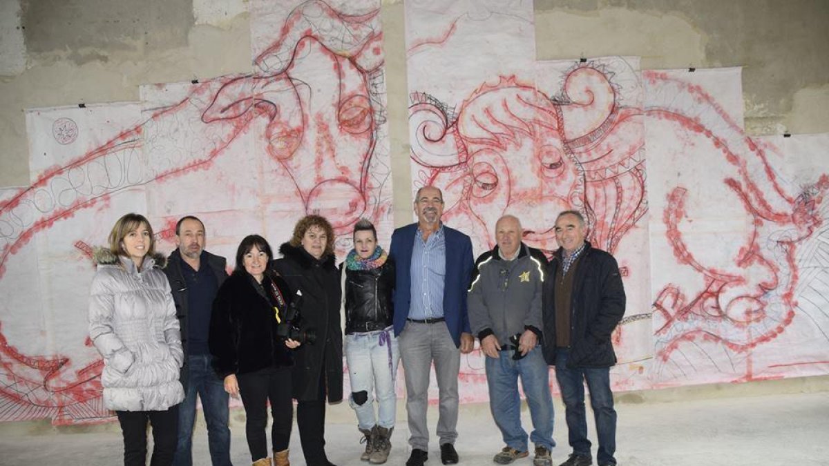 La inauguració de l’exposició dedicada al mural.